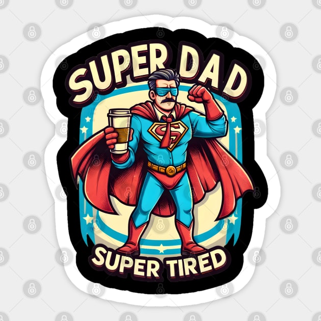 super dad super tired father's day 2024 Sticker by FnF.Soldier 